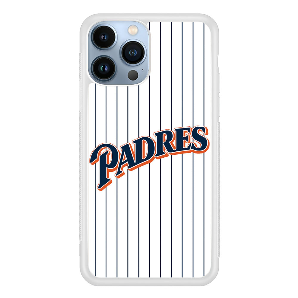 Baseball San Diego Padres MLB 001 iPhone 15 Pro Case-Phone Case-Rubber White (2D Case)-Altracase