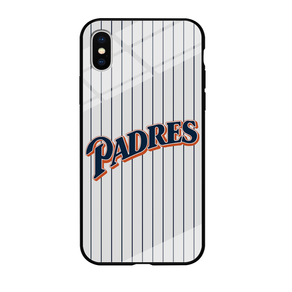 Baseball San Diego Padres MLB 001 iPhone Xs Case-Phone Case-Tempered Glass Case-Altracase