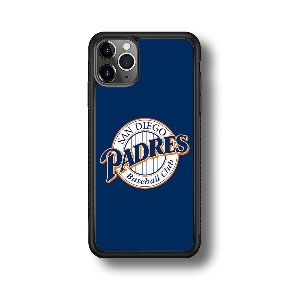Baseball San Diego Padres MLB 002 iPhone 11 Pro Case-Phone Case-Rubber Black (2D Case)-Altracase