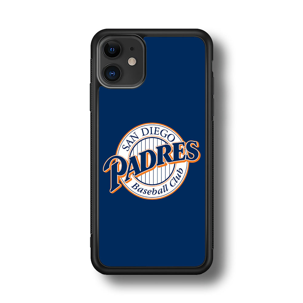 Baseball San Diego Padres MLB 002 iPhone 11 Case-Phone Case-Rubber Black (2D Case)-Altracase