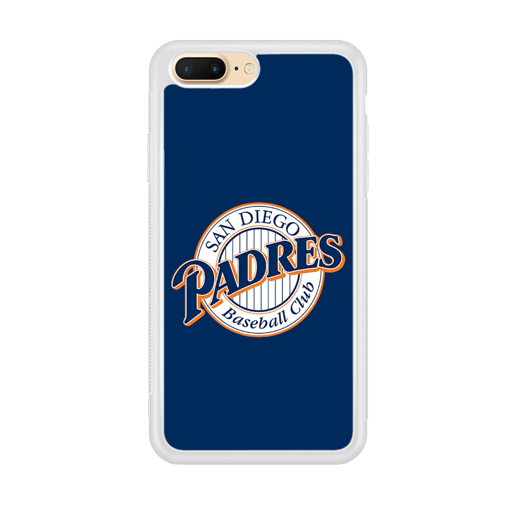 Baseball San Diego Padres MLB 002 iPhone 7 Plus Case-Phone Case-Rubber White (2D Case)-Altracase