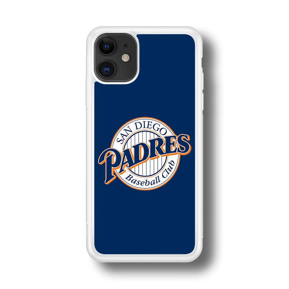 Baseball San Diego Padres MLB 002 iPhone 11 Case-Phone Case-Rubber White (2D Case)-Altracase