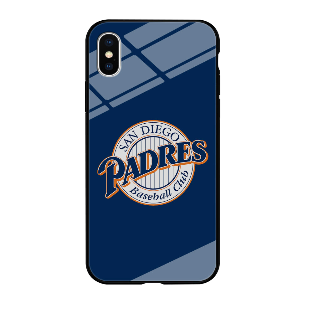 Baseball San Diego Padres MLB 002 iPhone Xs Max Case-Phone Case-Tempered Glass Case-Altracase