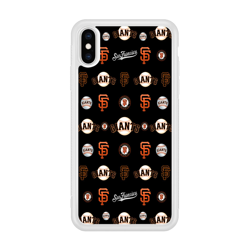 Baseball San Francisco Giants MLB 002 iPhone Xs Max Case-Phone Case-Rubber White (2D Case)-Altracase