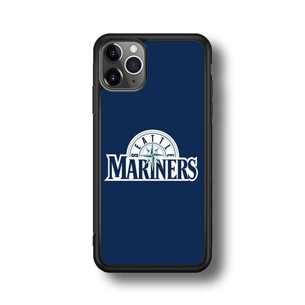 Baseball Seattle Mariners MLB 001 iPhone 11 Pro Case-Phone Case-Rubber Black (2D Case)-Altracase