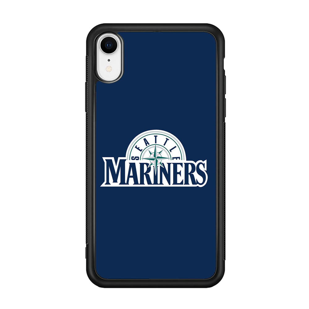 Baseball Seattle Mariners MLB 001 iPhone XR Case-Phone Case-Rubber Black (2D Case)-Altracase