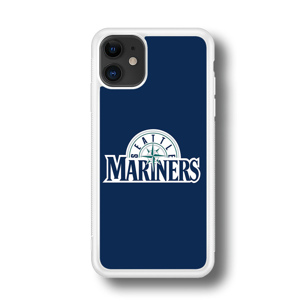 Baseball Seattle Mariners MLB 001 iPhone 11 Case-Phone Case-Rubber White (2D Case)-Altracase