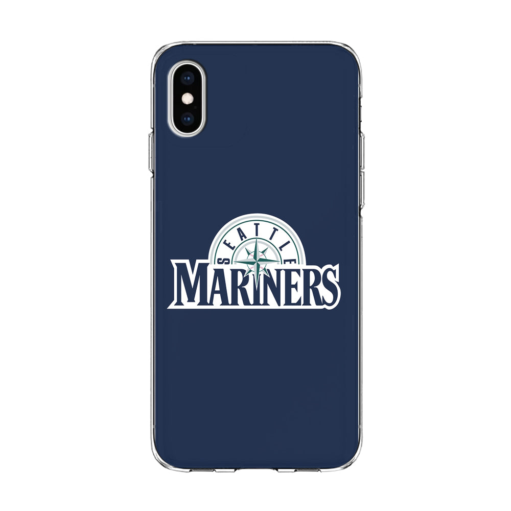 Baseball Seattle Mariners MLB 001 iPhone Xs Case-Phone Case-Clear Soft Case-Altracase
