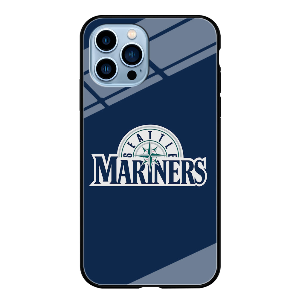 Baseball Seattle Mariners MLB 001 iPhone 15 Pro Max Case-Phone Case-Tempered Glass Case-Altracase