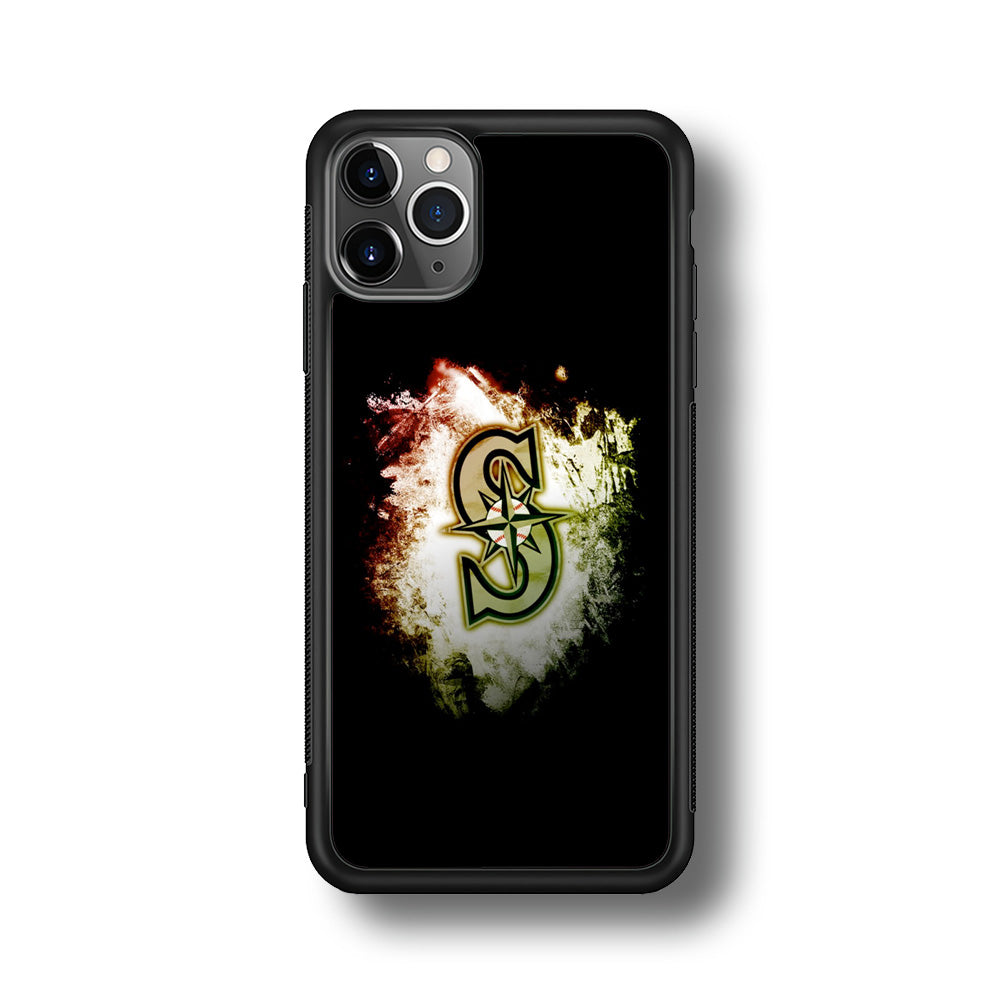 Baseball Seattle Mariners MLB 002 iPhone 11 Pro Case-Phone Case-Rubber Black (2D Case)-Altracase