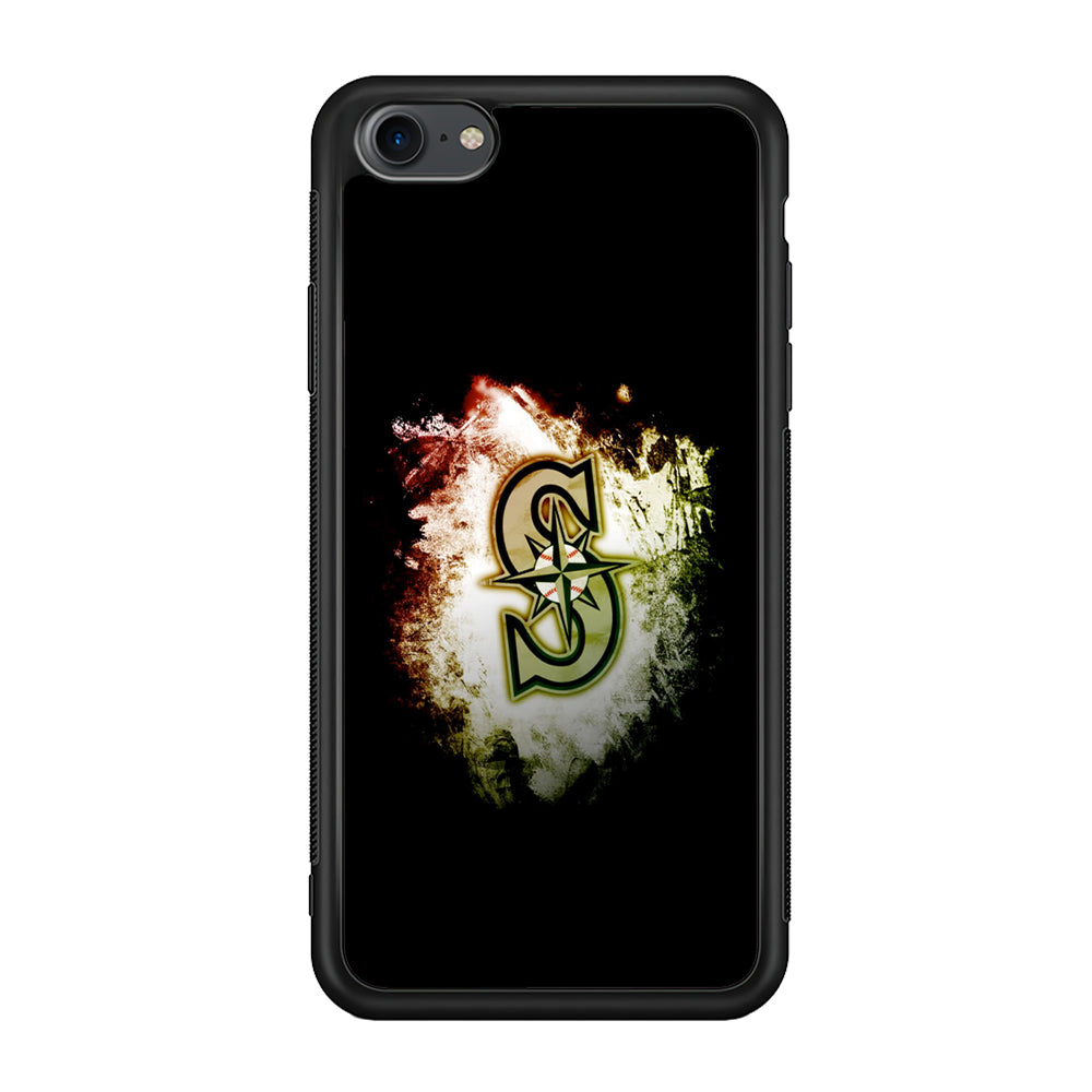 Baseball Seattle Mariners MLB 002 iPhone 7 Case-Phone Case-Rubber Black (2D Case)-Altracase