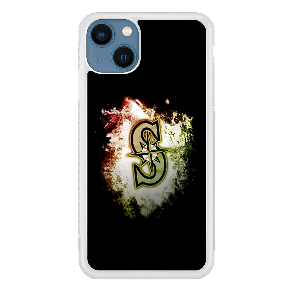 Baseball Seattle Mariners MLB 002 iPhone 13 Case-Phone Case-Rubber White (2D Case)-Altracase