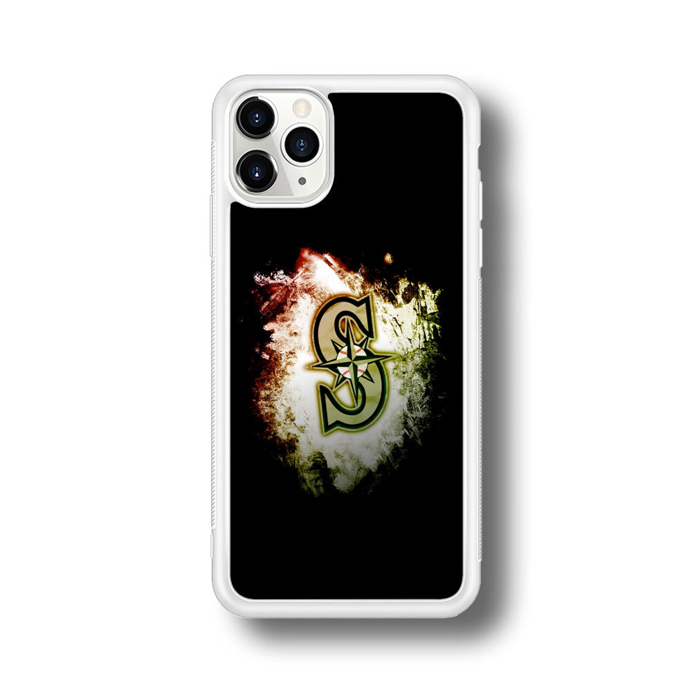 Baseball Seattle Mariners MLB 002 iPhone 11 Pro Case-Phone Case-Rubber White (2D Case)-Altracase