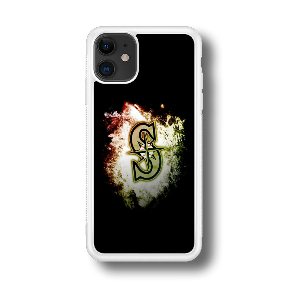 Baseball Seattle Mariners MLB 002 iPhone 11 Case-Phone Case-Rubber White (2D Case)-Altracase