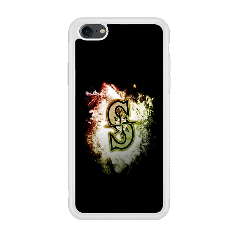 Baseball Seattle Mariners MLB 002 iPhone 7 Case-Phone Case-Rubber White (2D Case)-Altracase