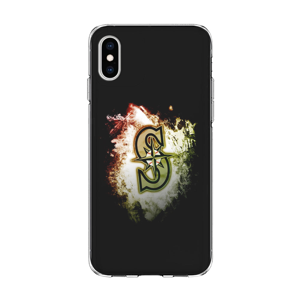 Baseball Seattle Mariners MLB 002 iPhone Xs Case-Phone Case-Clear Soft Case-Altracase