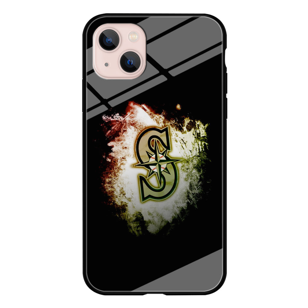 Baseball Seattle Mariners MLB 002 iPhone 13 Case-Phone Case-Tempered Glass Case-Altracase