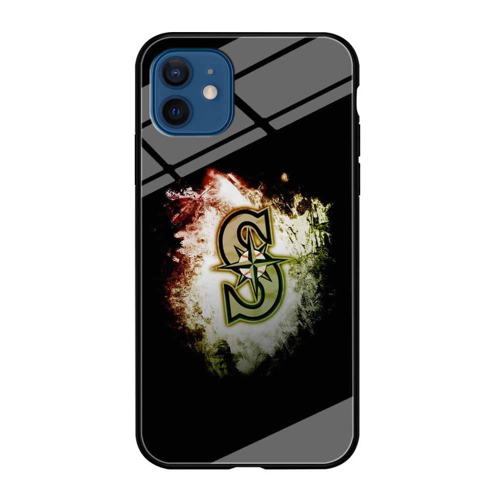 Baseball Seattle Mariners MLB 002 iPhone 12 Case-Phone Case-Tempered Glass Case-Altracase