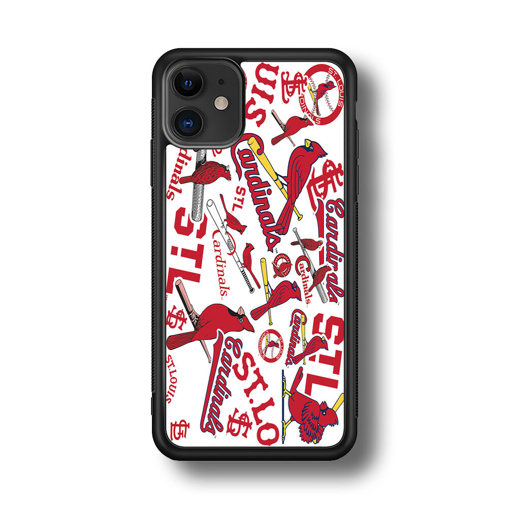Baseball St. Louis Cardinals MLB 001 iPhone 11 Case-Phone Case-Rubber Black (2D Case)-Altracase