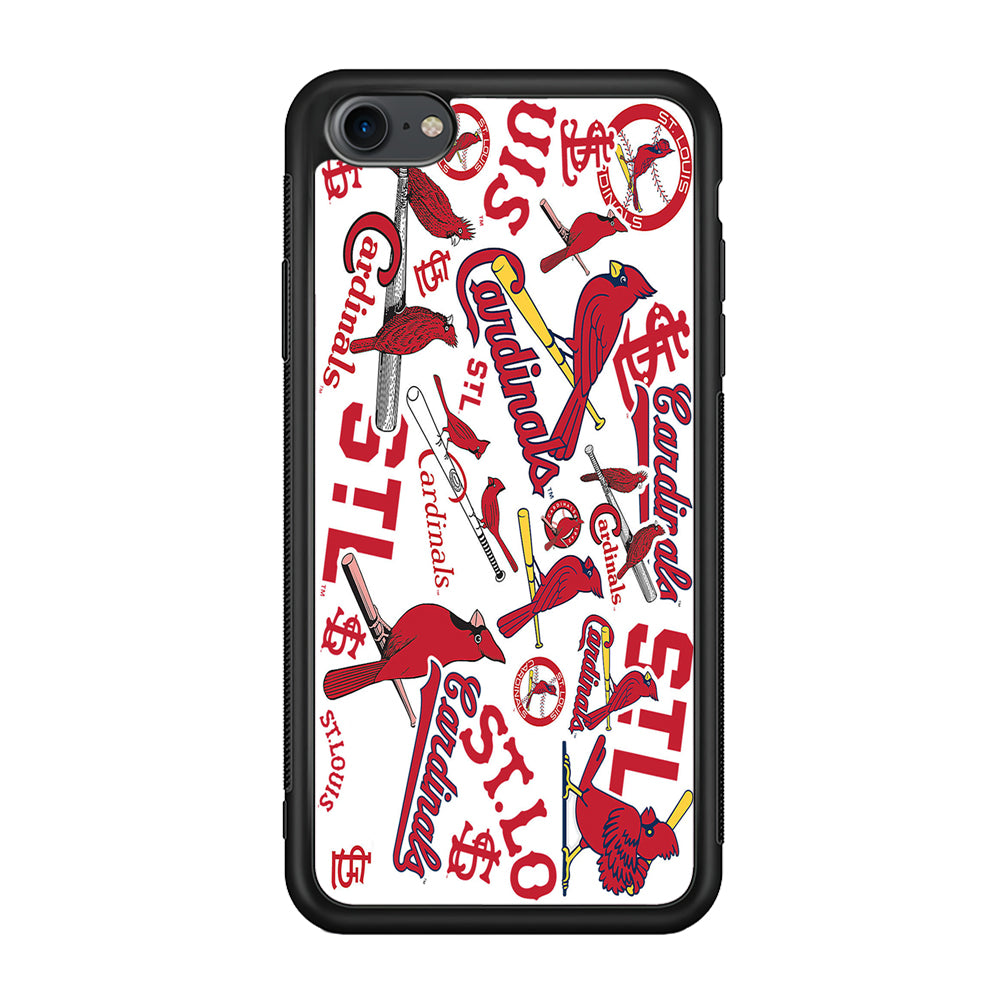 Baseball St. Louis Cardinals MLB 001 iPhone 7 Case-Phone Case-Rubber Black (2D Case)-Altracase