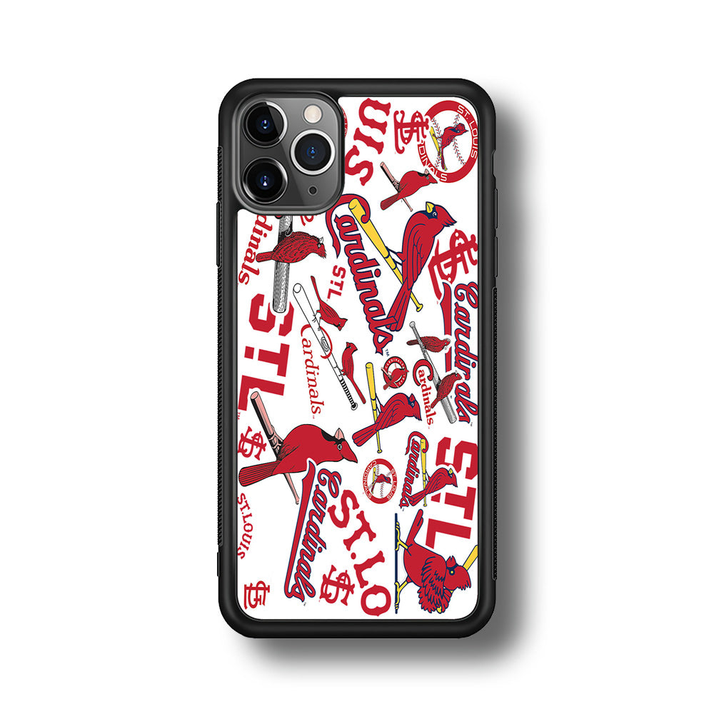 Baseball St. Louis Cardinals MLB 001 iPhone 11 Pro Case-Phone Case-Rubber Black (2D Case)-Altracase