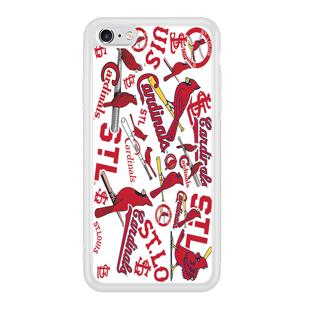Baseball St. Louis Cardinals MLB 001 iPhone 6 Plus | 6s Plus Case-Phone Case-Rubber White (2D Case)-Altracase