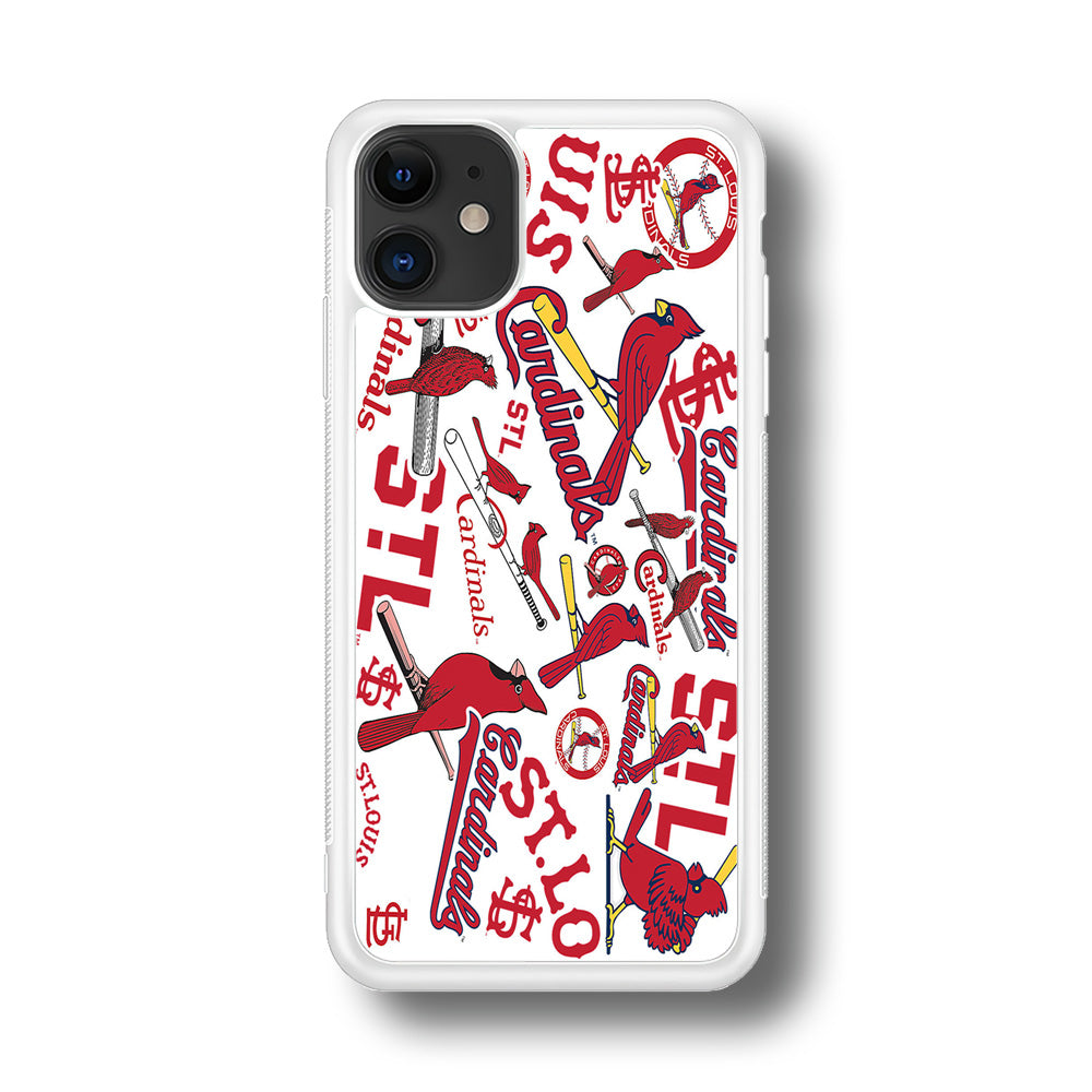 Baseball St. Louis Cardinals MLB 001 iPhone 11 Case-Phone Case-Rubber White (2D Case)-Altracase