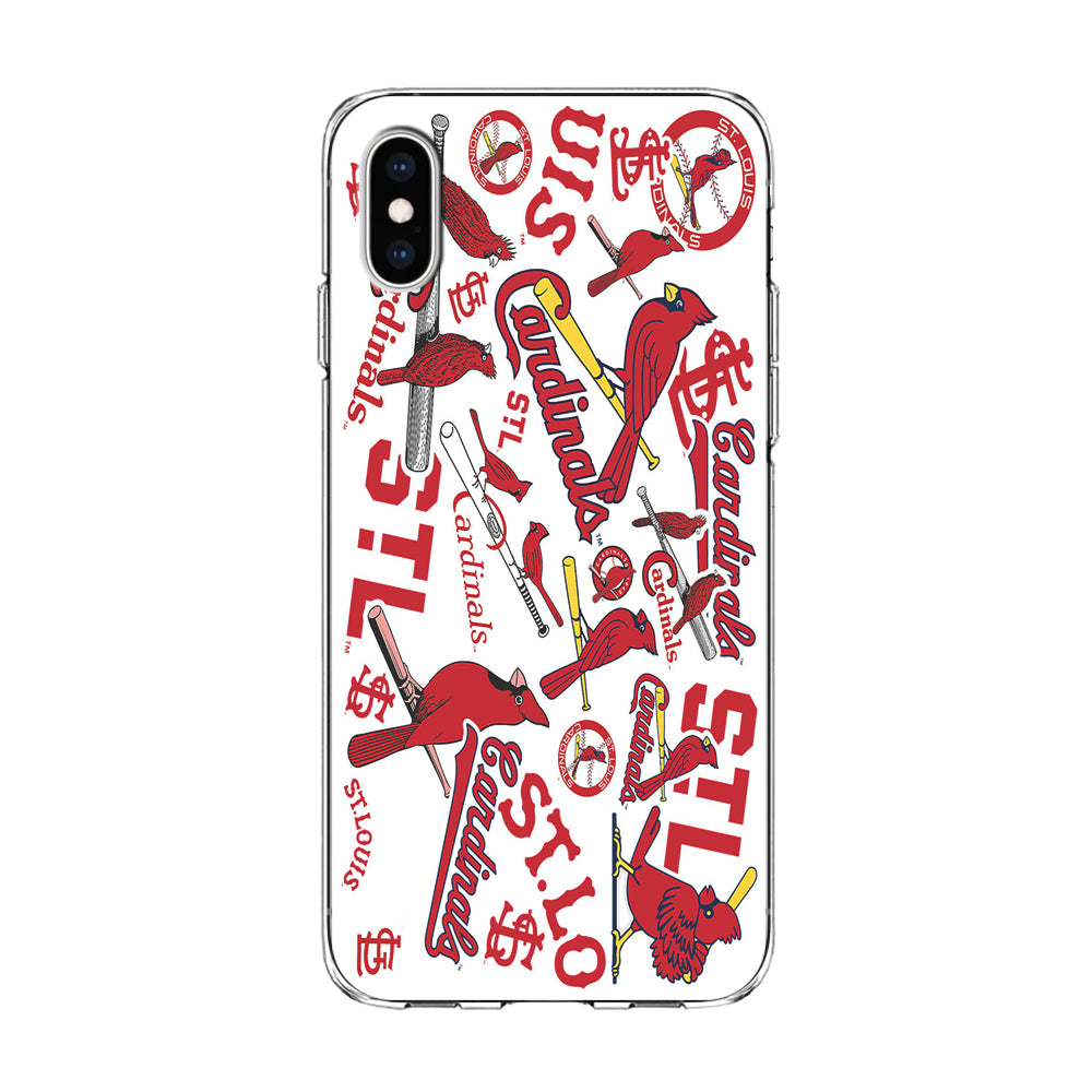 Baseball St. Louis Cardinals MLB 001 iPhone X Case-Phone Case-Clear Soft Case-Altracase