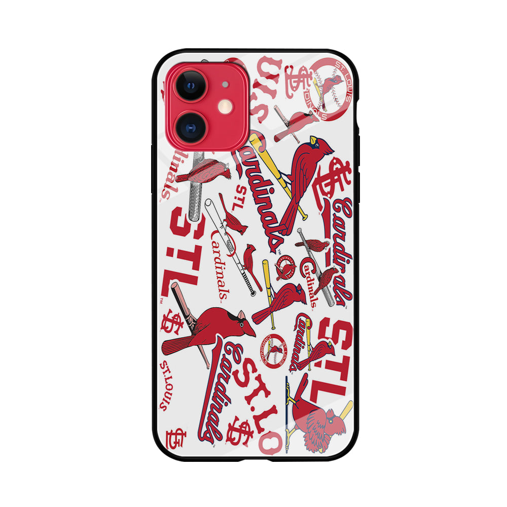 Baseball St. Louis Cardinals MLB 001 iPhone 11 Case-Phone Case-Tempered Glass Case-Altracase
