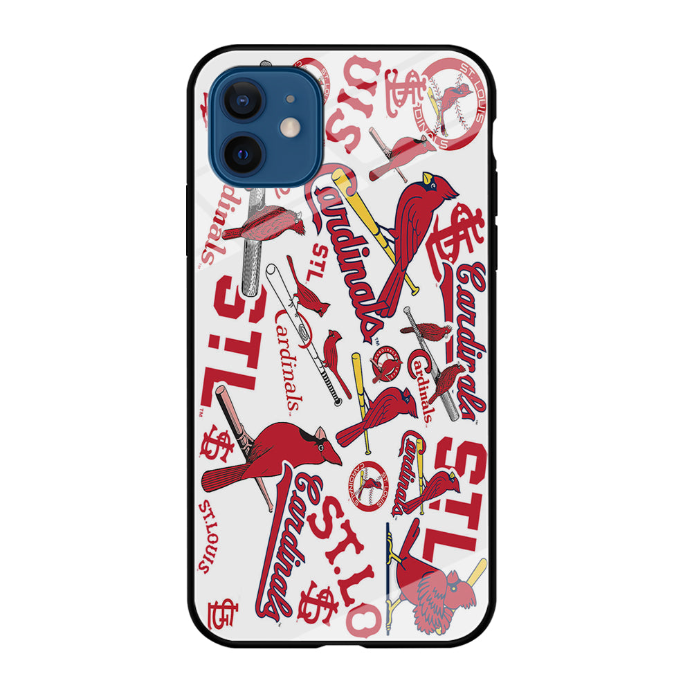 Baseball St. Louis Cardinals MLB 001 iPhone 12 Case-Phone Case-Tempered Glass Case-Altracase