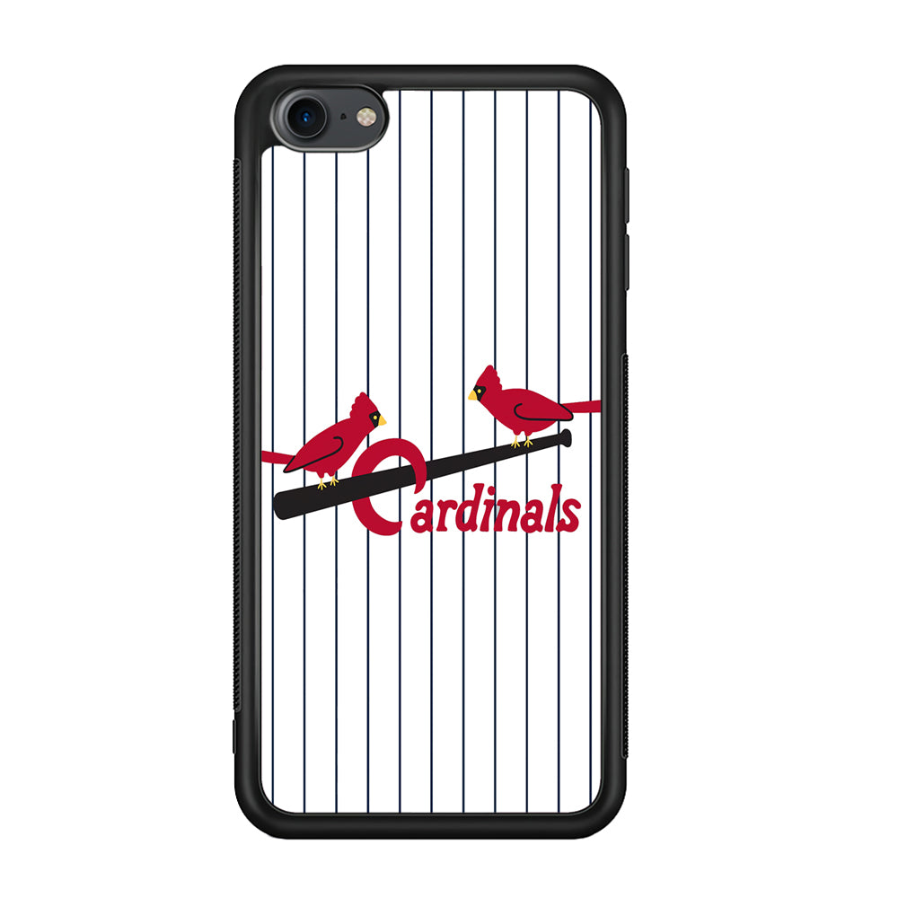 Baseball St. Louis Cardinals MLB 002 iPod Touch 6 Case-Phone Case-Rubber White (2D Case)-Altracase