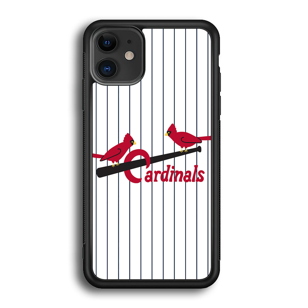 Baseball St. Louis Cardinals MLB 002 iPhone 12 Case-Phone Case-Rubber Black (2D Case)-Altracase