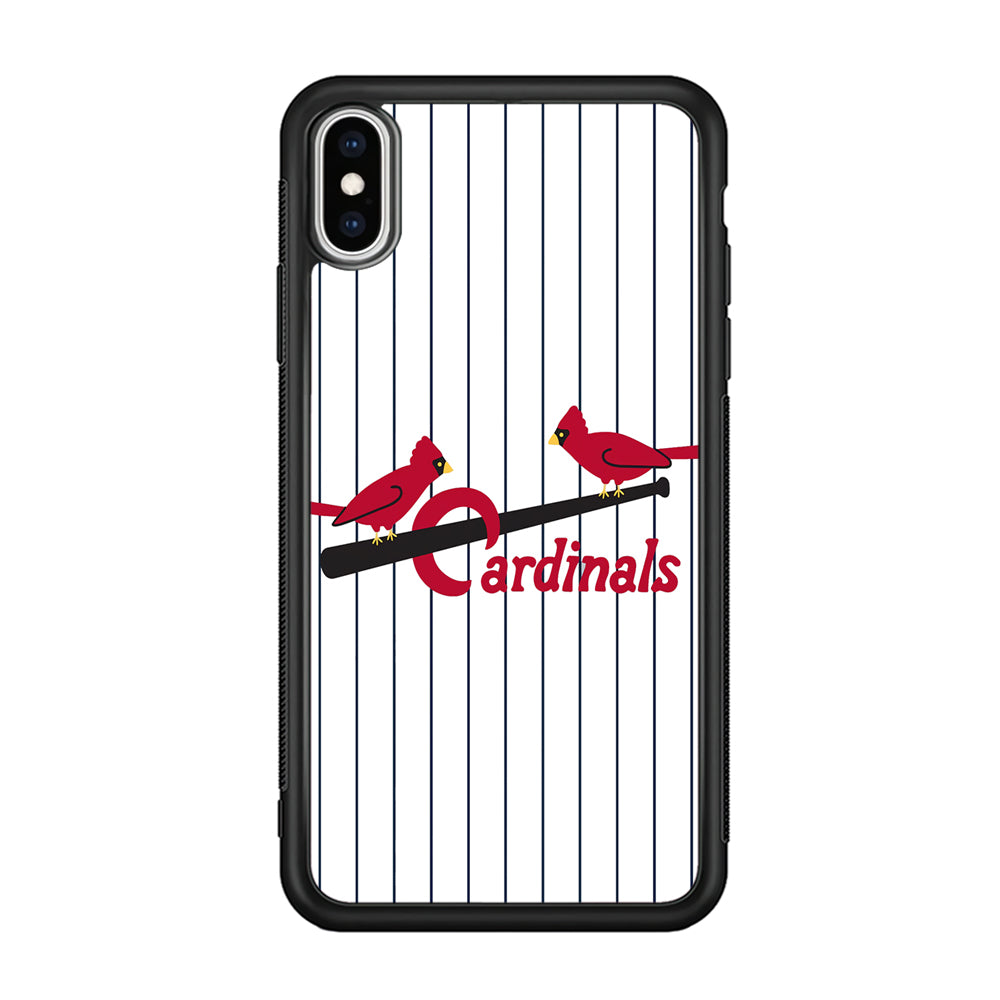 Baseball St. Louis Cardinals MLB 002 iPhone X Case-Phone Case-Rubber Black (2D Case)-Altracase
