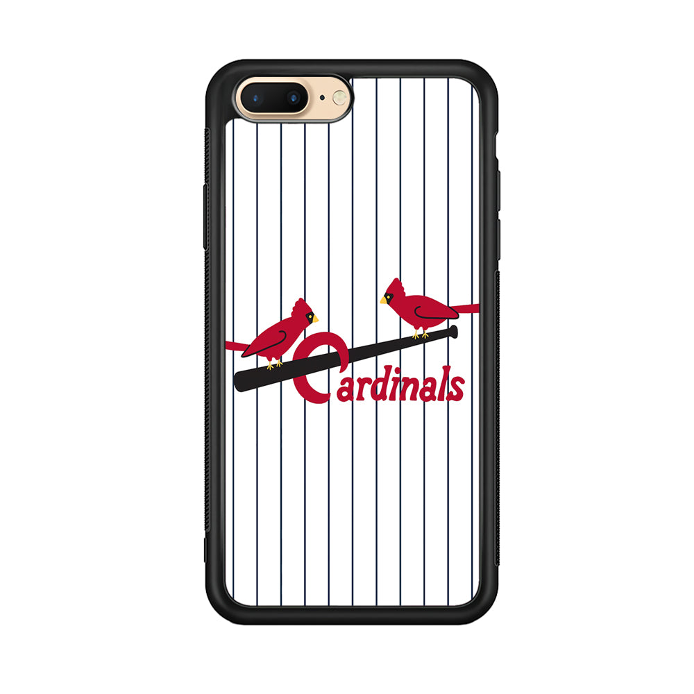 Baseball St. Louis Cardinals MLB 002 iPhone 8 Plus Case-Phone Case-Rubber Black (2D Case)-Altracase