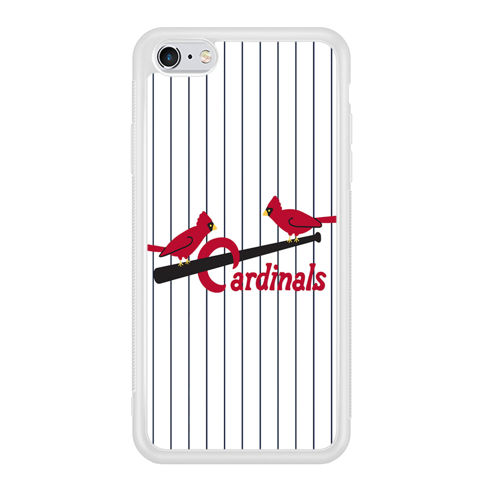 Baseball St. Louis Cardinals MLB 002 iPhone 6 Plus | 6s Plus Case-Phone Case-Rubber White (2D Case)-Altracase