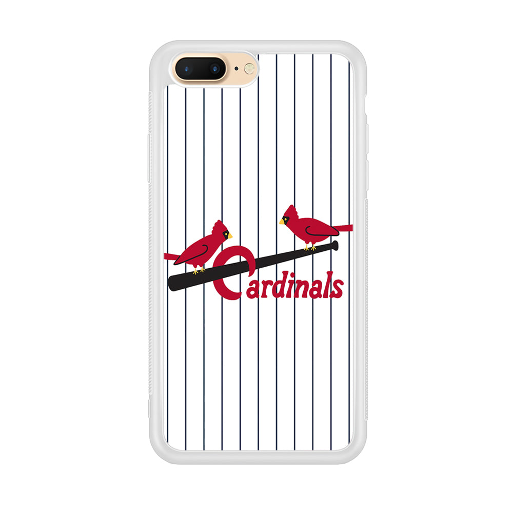 Baseball St. Louis Cardinals MLB 002 iPhone 8 Plus Case-Phone Case-Rubber White (2D Case)-Altracase