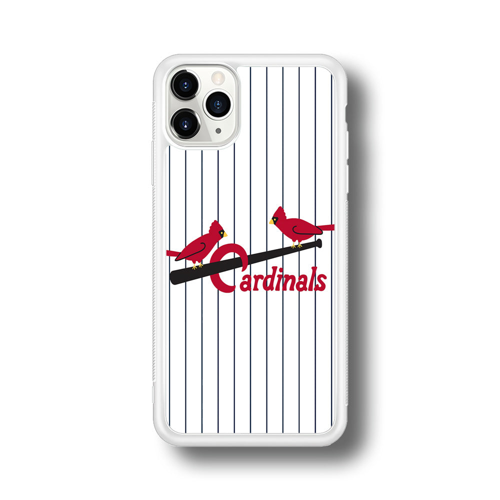 Baseball St. Louis Cardinals MLB 002 iPhone 11 Pro Case-Phone Case-Rubber White (2D Case)-Altracase