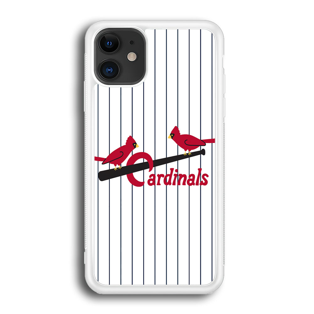 Baseball St. Louis Cardinals MLB 002 iPhone 12 Case-Phone Case-Rubber White (2D Case)-Altracase