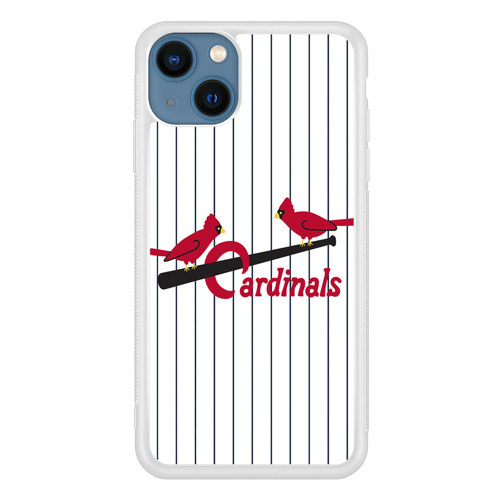 Baseball St. Louis Cardinals MLB 002 iPhone 15 Case-Phone Case-Rubber White (2D Case)-Altracase