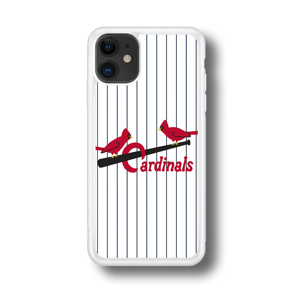 Baseball St. Louis Cardinals MLB 002 iPhone 11 Case-Phone Case-Rubber White (2D Case)-Altracase
