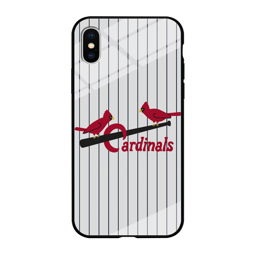 Baseball St. Louis Cardinals MLB 002 iPhone X Case-Phone Case-Tempered Glass Case-Altracase