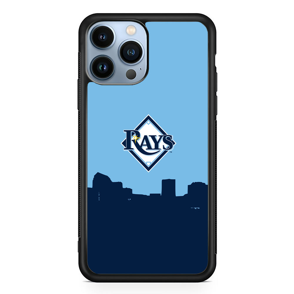 Baseball Tampa Bay Rays MLB 001 iPhone 15 Pro Max Case-Phone Case-Rubber Black (2D Case)-Altracase