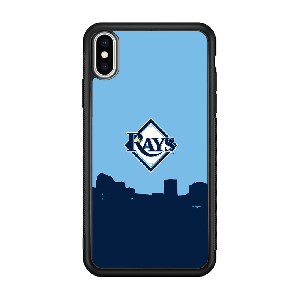 Baseball Tampa Bay Rays MLB 001 iPhone X Case-Phone Case-Rubber Black (2D Case)-Altracase