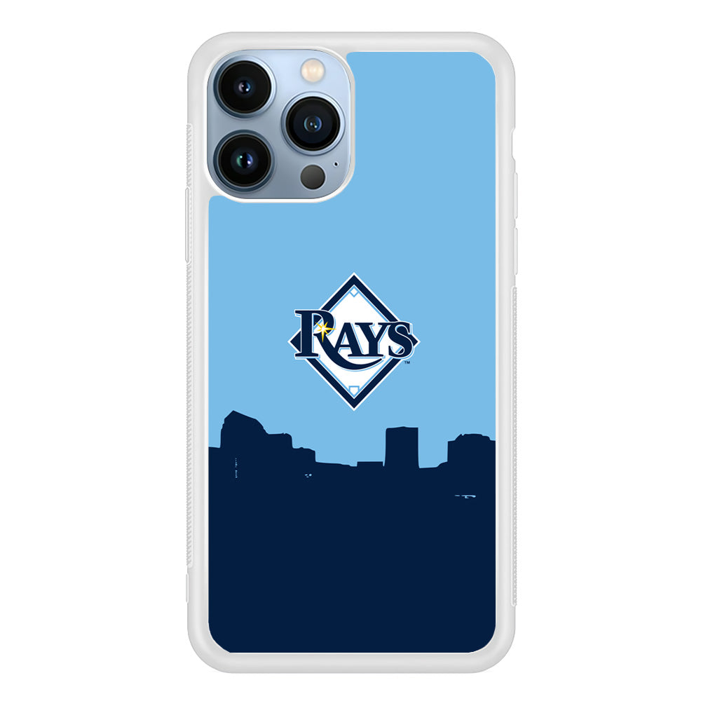 Baseball Tampa Bay Rays MLB 001 iPhone 15 Pro Max Case-Phone Case-Rubber White (2D Case)-Altracase