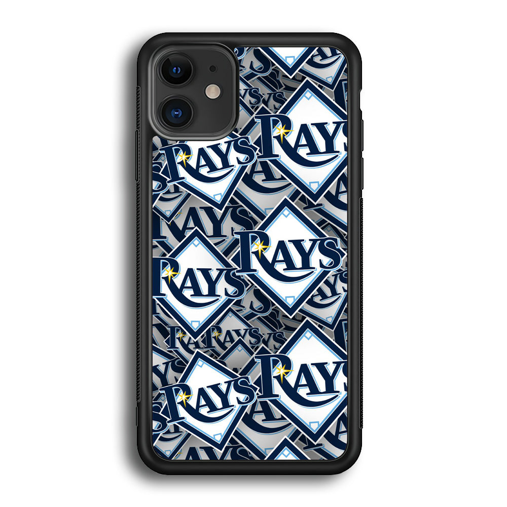 Baseball Tampa Bay Rays MLB 002 iPhone 12 Case-Phone Case-Rubber Black (2D Case)-Altracase