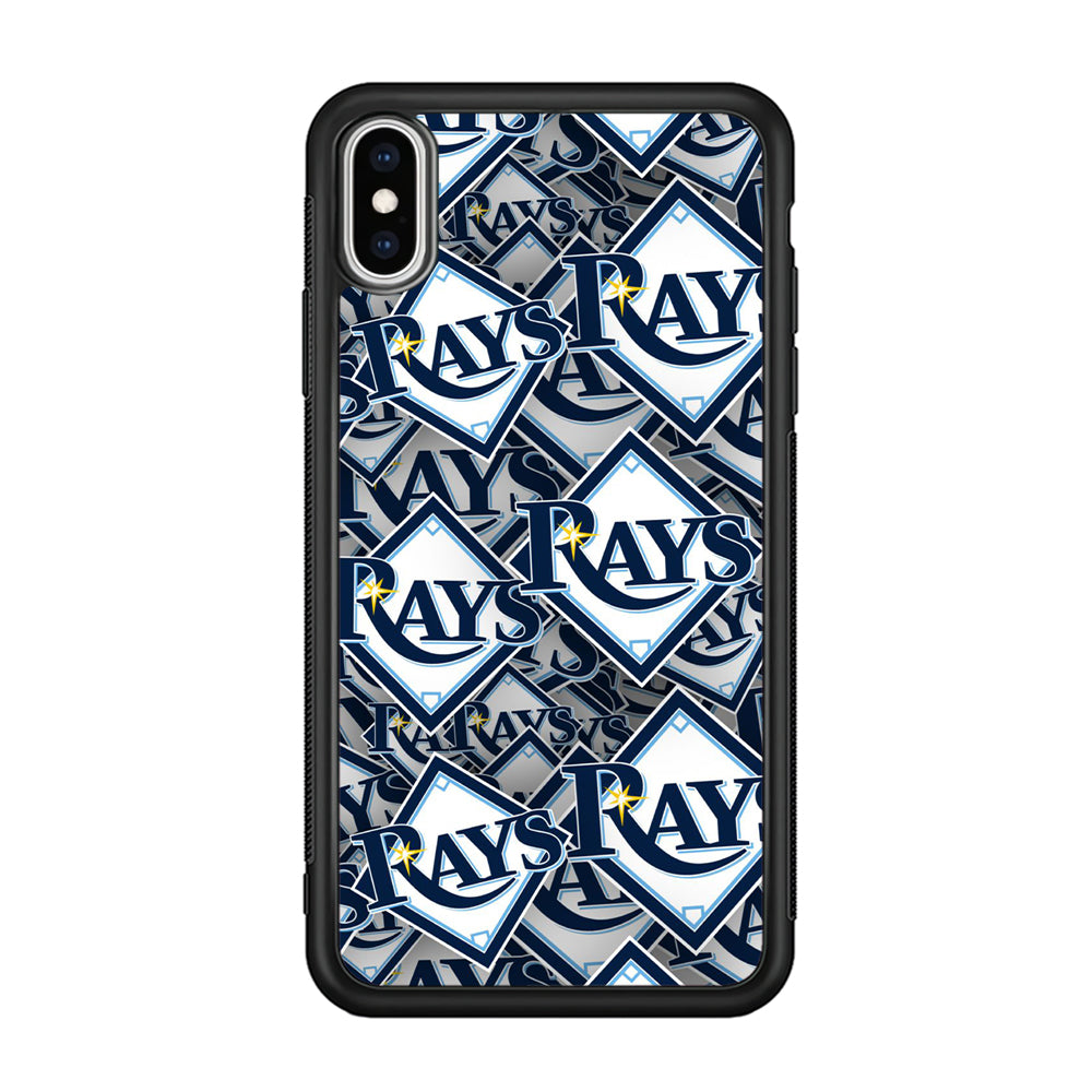 Baseball Tampa Bay Rays MLB 002 iPhone X Case-Phone Case-Rubber Black (2D Case)-Altracase