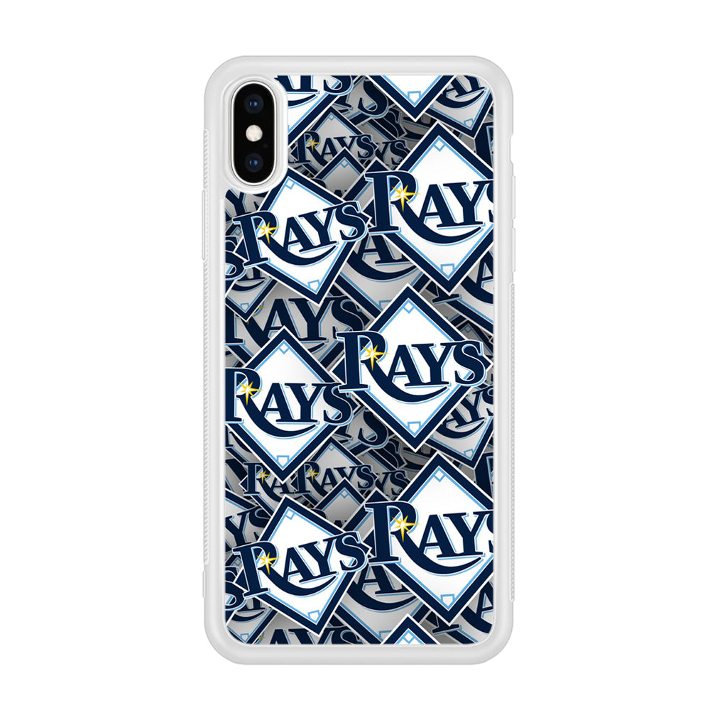 Baseball Tampa Bay Rays MLB 002 iPhone X Case-Phone Case-Rubber White (2D Case)-Altracase