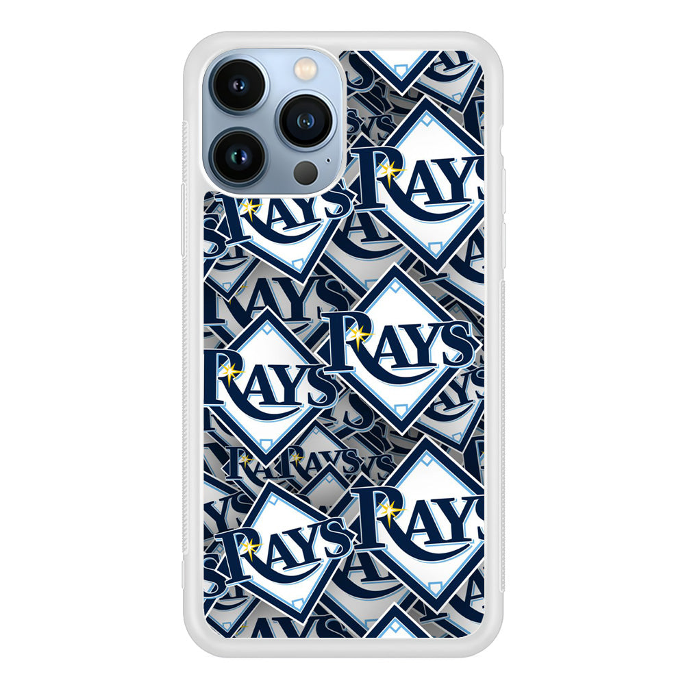 Baseball Tampa Bay Rays MLB 002 iPhone 15 Pro Max Case-Phone Case-Rubber White (2D Case)-Altracase