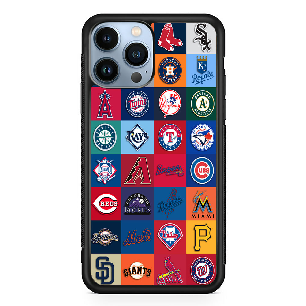 Baseball Teams MLB iPhone 15 Pro Case-Phone Case-Rubber Black (2D Case)-Altracase