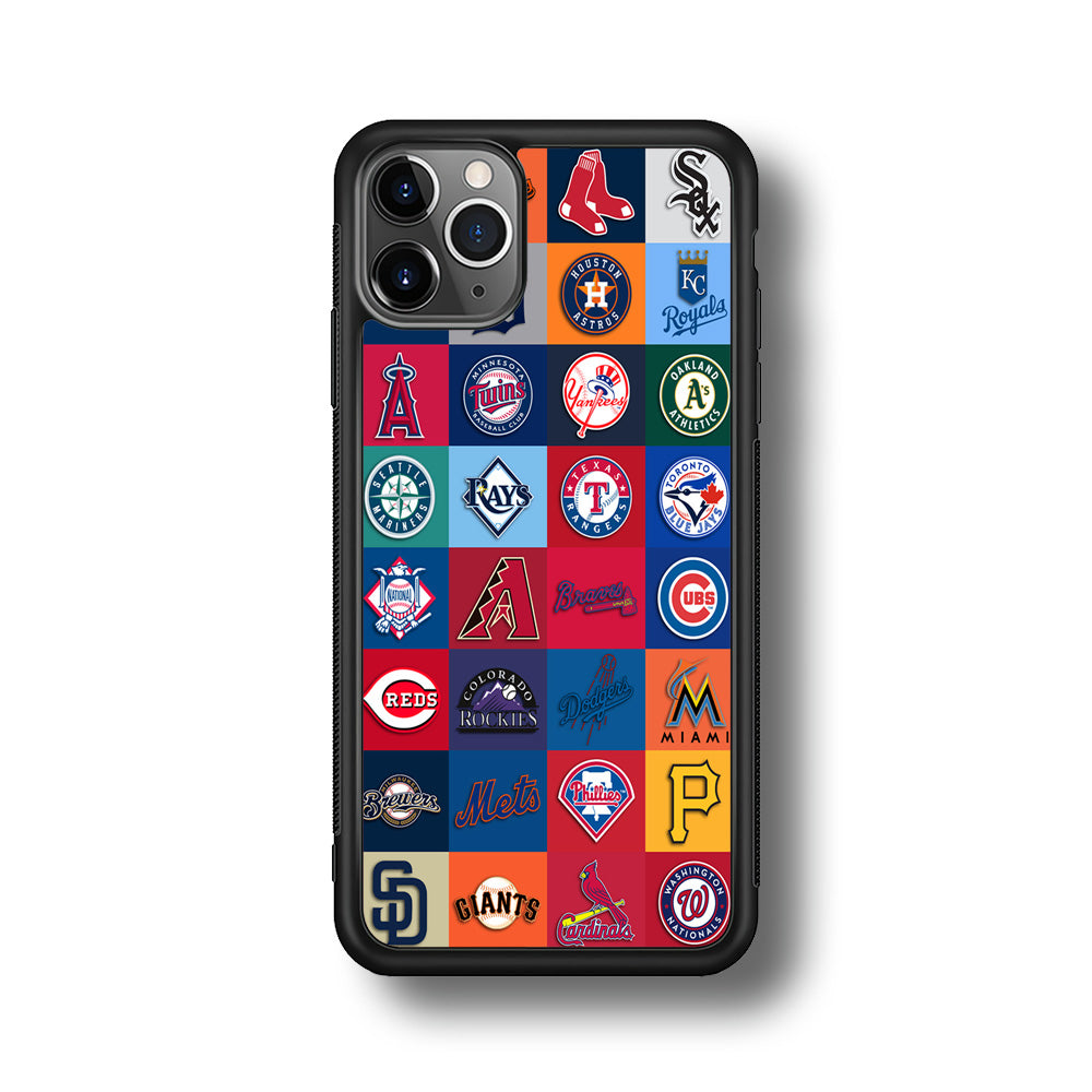 Baseball Teams MLB iPhone 11 Pro Case-Phone Case-Rubber Black (2D Case)-Altracase